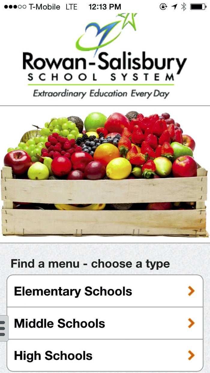 Rowan Salisbury rolls out mobile application for school meals