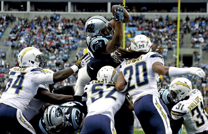 Panthers force 5 turnovers, beat Chargers 28-16 - Salisbury Post