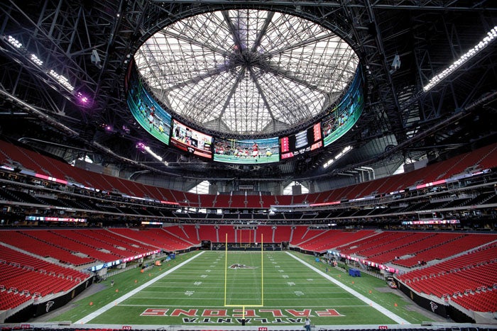 Atlanta's new stadium ready for business — except that roof