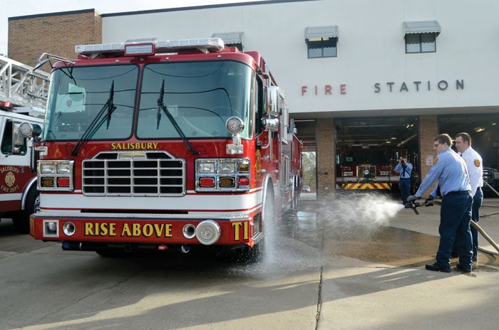 Salisbury Fire Department Adds New Ladder Truck To Fleet With Blessing ...