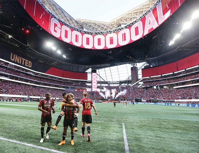 atlanta united game mercedes benz stadium