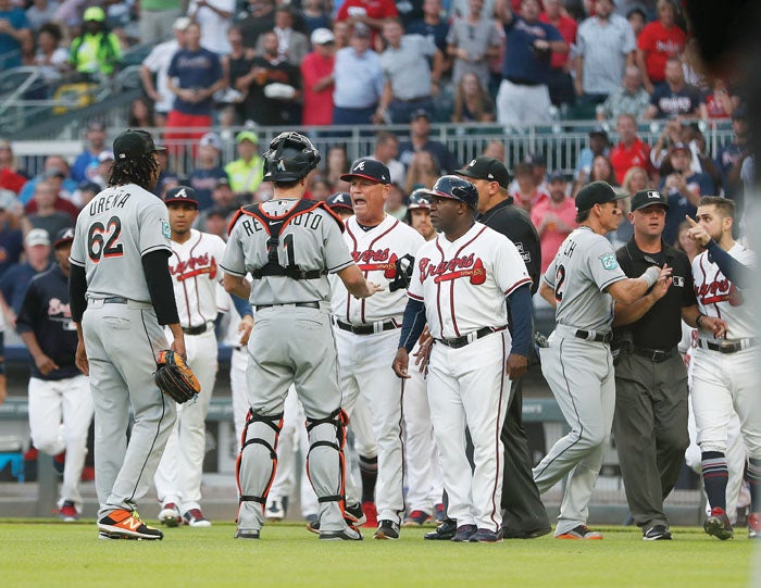 Acuna hits a rare pair of leadoff homers, Braves sweep Marlins