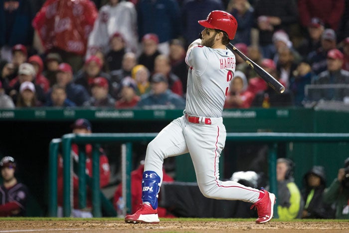 Kyle Schwarber dropped Bryce Harper's jaw with NLCS homer