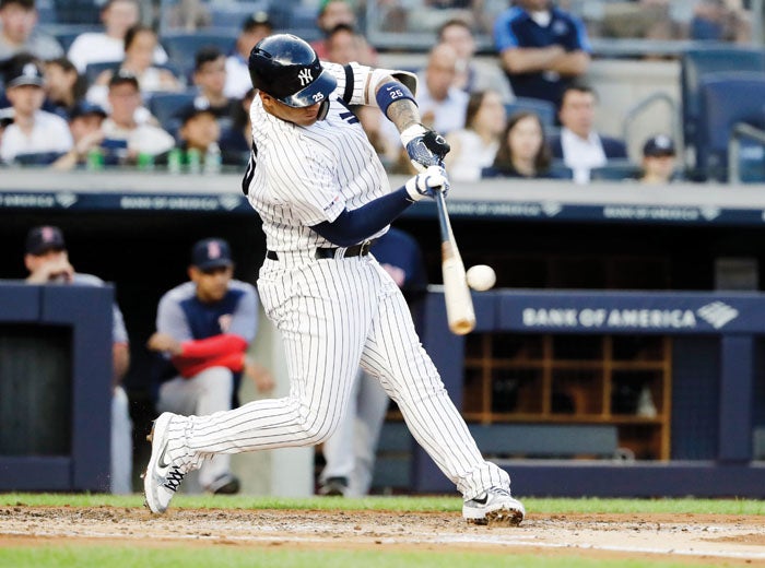 Gleyber Torres of the New York Yankees during a game against the