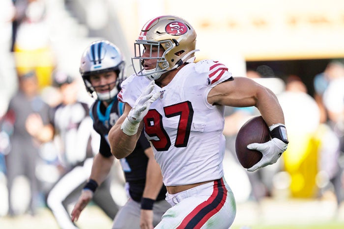 Coleman's 4 TDs lead 49ers past Panthers 51-13