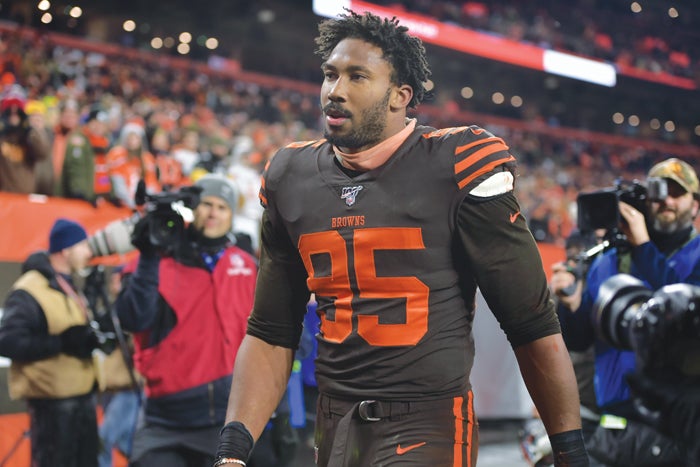 Myles Garrett, helmet a 'weapon,' banned for rest of season