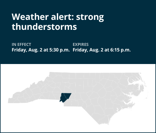 Be ready for strong thunderstorms in Cabarrus County Friday evening