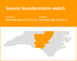 Davidson County under a severe thunderstorm watch until Saturday night