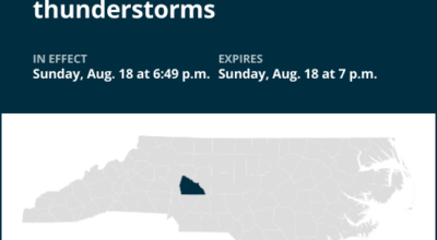 Pea-sized hail anticipated with thunderstorms to hit Rowan County Sunday