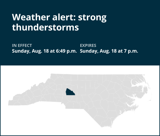 Pea-sized hail anticipated with thunderstorms to hit Rowan County Sunday