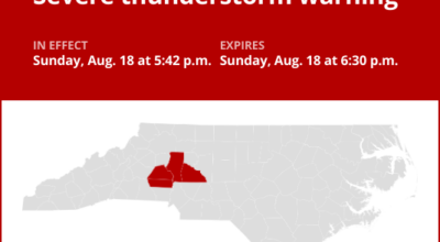 Update: Be ready for damaging winds and penny-sized hail with thunderstorms in Rowan County Sunday