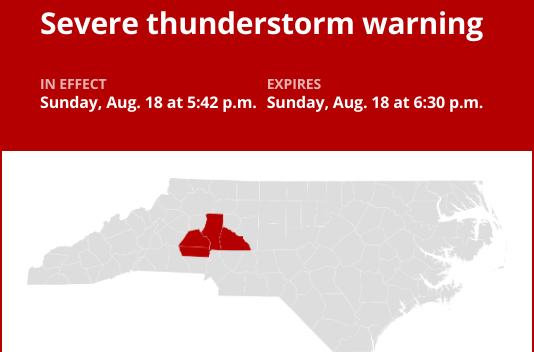 Update: Be ready for damaging winds and penny-sized hail with thunderstorms in Rowan County Sunday