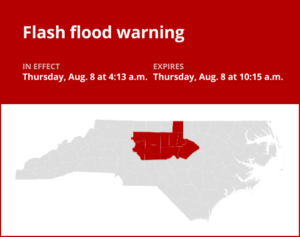 Update: Davidson County under a flash flood warning until Thursday morning