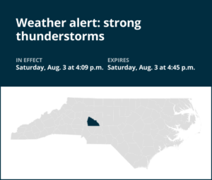 Update: Look for pea-sized hail with thunderstorms to hit Rowan County Saturday