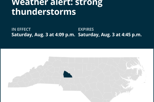 Update: Look for pea-sized hail with thunderstorms to hit Rowan County Saturday