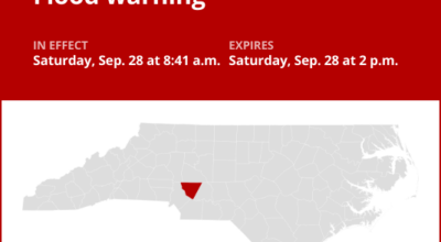 Flood warning affecting Cabarrus County until Saturday afternoon