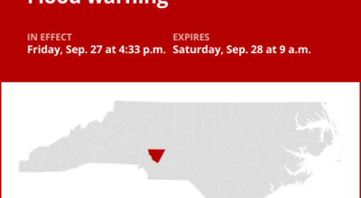 Flood warning affecting Cabarrus County until Saturday morning