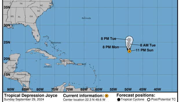 Sunday, Sep 29: NHC's update on Tropical Depression Joyce