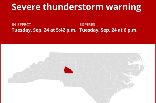 Update: Damaging winds and nickel-sized hail predicted with thunderstorms in Rowan County Tuesday