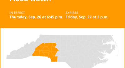 Update: Flood watch for central North Carolina until Friday afternoon