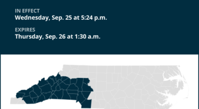 Update: Tropical cyclone statement issued for central North Carolina until 1 a.m. Thursday