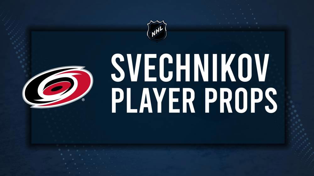 Andrei Svechnikov Player Prop Bets for the Hurricanes vs. Penguins Game - October 18