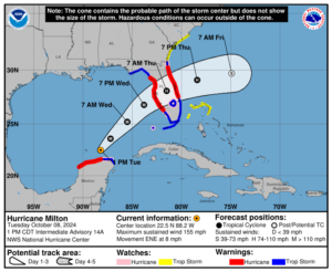 Tuesday, Oct 8 update: Latest on Category 4 Hurricane Milton from the National Hurricane Center