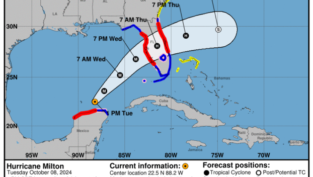 Tuesday, Oct 8 update: Latest on Category 4 Hurricane Milton from the National Hurricane Center