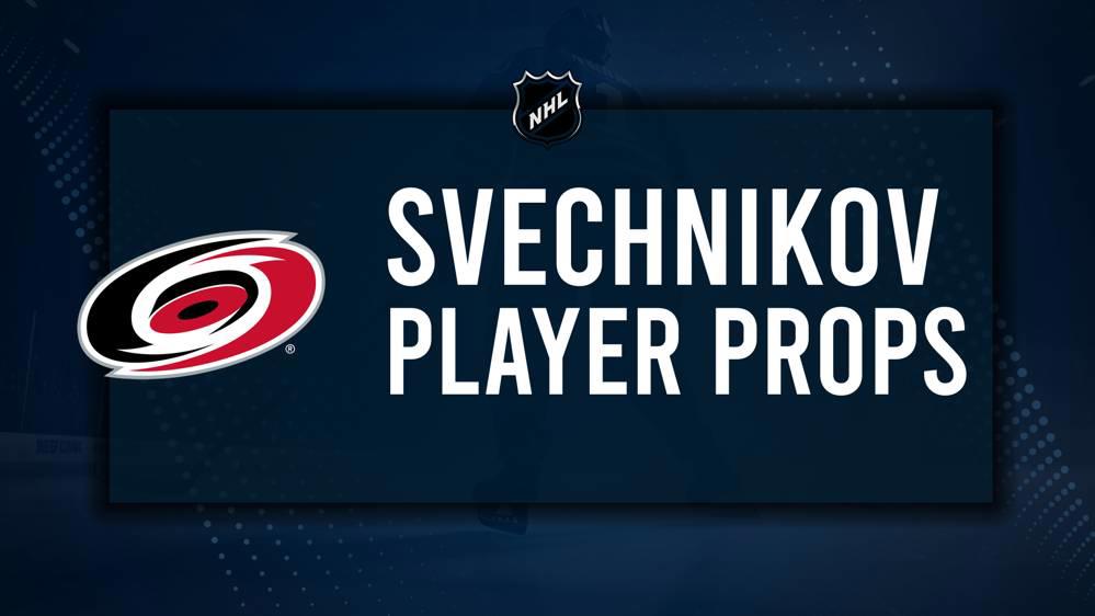 Andrei Svechnikov Player Prop Bets for the Hurricanes vs. Blues Game - November 17