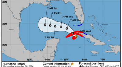 Category 3 Hurricane Rafael: Wednesday, Nov 6 update from the National Hurricane Center on latest developments