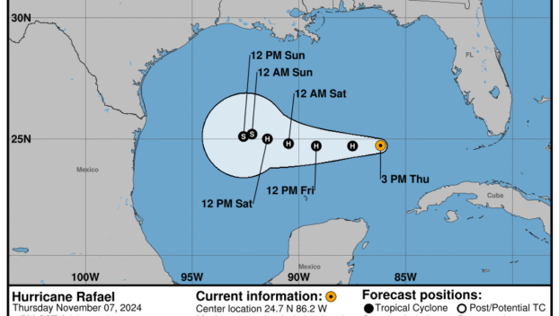 Thursday, Nov 7: National Hurricane Center's update on Category 2 Hurricane Rafael