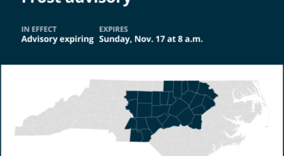 Update: Frost advisory previously issued will expire at 8 a.m.