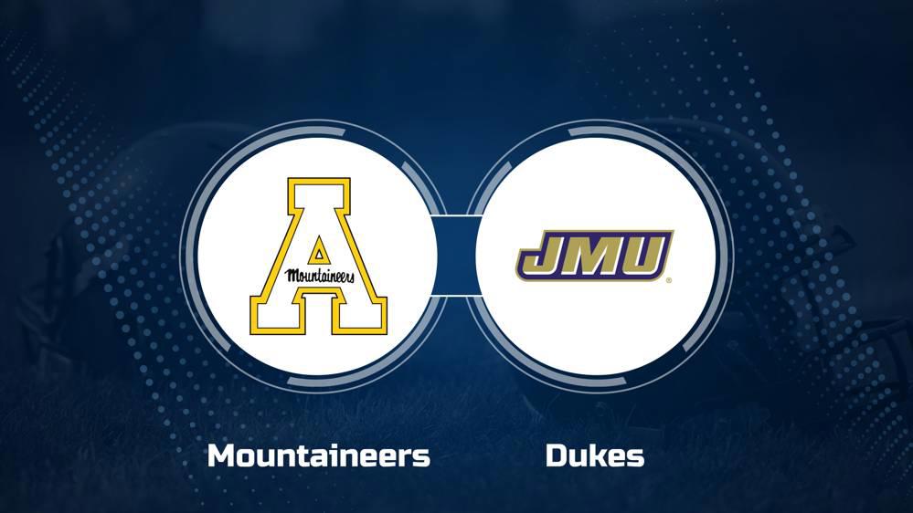 Where to Watch Appalachian State vs. James Madison on TV or Streaming Live - Nov. 23