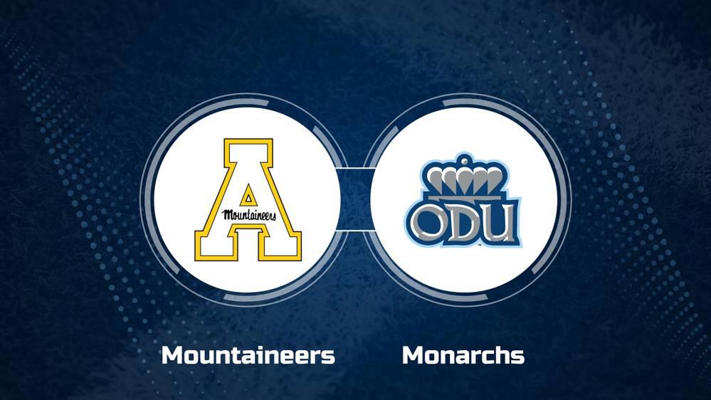 Where to Watch Appalachian State vs. Old Dominion on TV or Streaming Live - Nov. 2