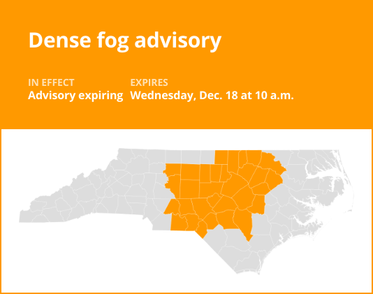 Dense fog advisory predicted to expire at 10 a.m.