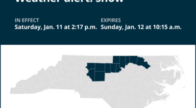 Update: Brace for snow and black ice in central North Carolina until Sunday morning